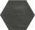 Ribesalbes Geometry Hex Black Matt 15x17,5 Плитка настенная