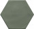 Ribesalbes Geometry Hex Green Matt 15x17,5 Плитка настенная