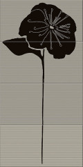 Плитка Viva Ceramica Коллекция BLACK IS BACK : панно Helleborus Platino Comp. 4