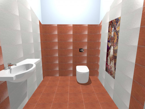 Бронзовый и белый: роскошный туалет в современном стиле