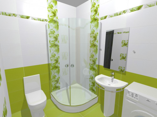 Гармония белого и зеленого: современный стиль в ванной