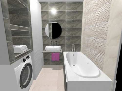 Величественный серый в минималистичном интерьере ванной