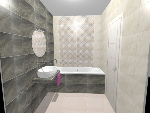 Величественный серый в минималистичном интерьере ванной