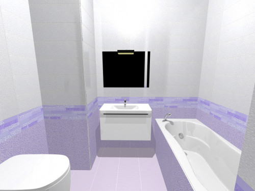 Лавандовый и белый в интерьере ванной: стильно, легко и изысканно