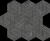 Italon Metropolis Imperial Black Mosaico Icon 28,6x34,7 Мозаика
