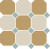 Top Cer Octagon 4403+16 OCT13-A Yellow/White/Turquoise Dots Керамогранит (лист 30x30)