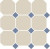 Top Cer Octagon 4416 OCT11-1Ch White/Blue Cobait Dots Керамогранит (лист 30x30)