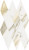 Italon Stellaris Calacatta Gold Mosaico Diamond 28x48 Мозаика