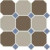 Top Cer Octagon 4401+29 OCT11-A Beige/Coffe Brown/Blue Cobalt Керамогранит (лист 30x30)