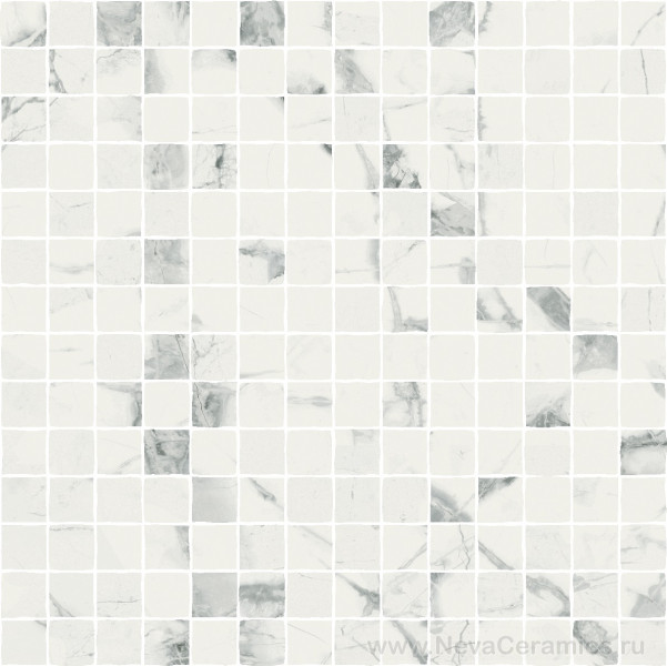 Фото плитки ITALON Charme Deluxe Floor Project : Italon Charme Deluxe Split Mosaico Invisible White 30х30 Мозаика, 30x30 в интерьере