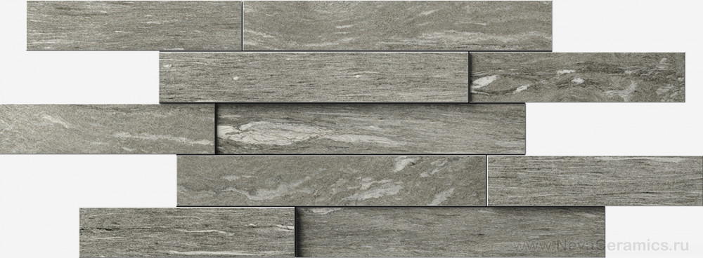 Фото плитки ITALON Skyfall : Italon Skyfall Brick 3D Grigio Alpino 28х78 Декор, 78x28 в интерьере