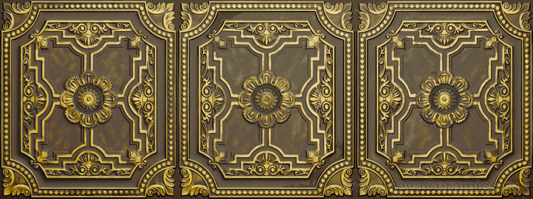 Фото плитки Aparici Victorian : Victorian Gold Nova, 44.63х119.3 в интерьере