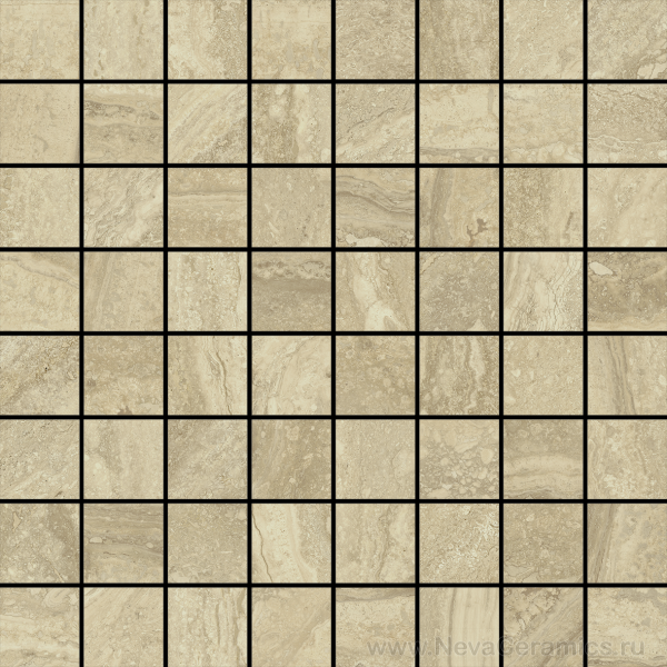 Фото плитки ITALON Charme Advance Floor Project : Italon Charme Advance Mosaico Travertino Romano Lux 29,2х29,2 Мозаика, 29.2x29.2 в интерьере