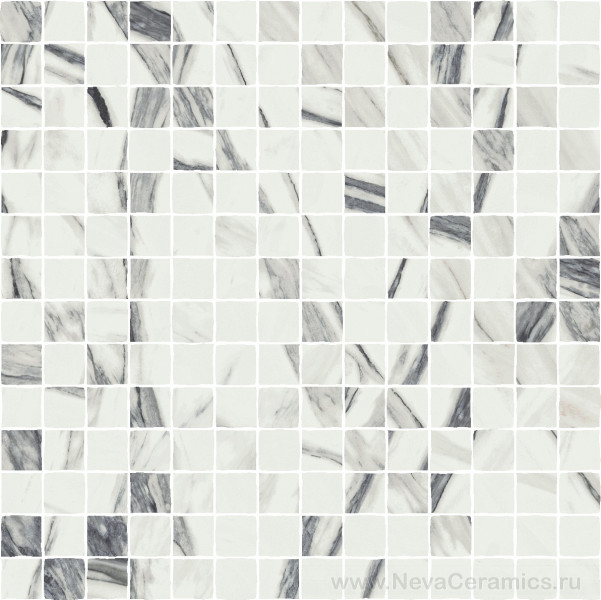 Фото плитки ITALON Charme Deluxe Floor Project : Italon Charme Deluxe Split Mosaico Statuario Fantastico 30х30 Мозаика, 30x30 в интерьере
