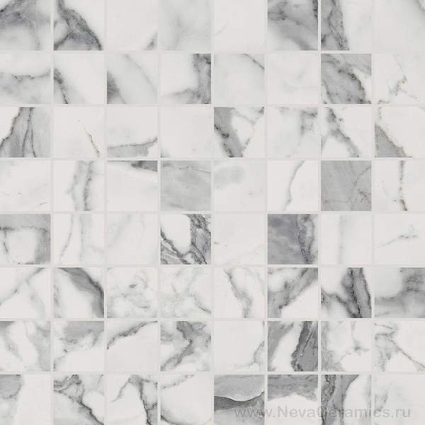 Фото плитки ITALON Charme Evo Floor Project : Italon Charme Evo Mosaico Statuario Lux 29,2х29,2 Мозаика, 29.2x29.2 в интерьере