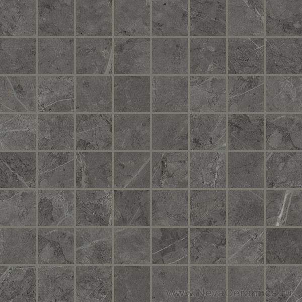 Фото плитки ITALON Charme Evo Floor Project : Italon Charme Evo Mosaico Antracite Lux 29,2х29,2 Мозаика, 29.2x29.2 в интерьере