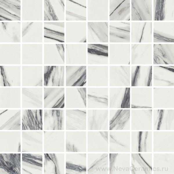 Фото плитки ITALON Charme Deluxe Floor Project : Italon Charme Deluxe Mosaico Statuario Fantastico Lux 29,2х29,2 Мозаика, 29.2x29.2 в интерьере