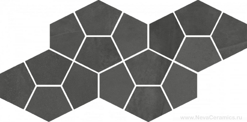 Фото плитки ITALON Continuum : Italon Continuum Petrol Mosaico Prism 20,5x41,3 Мозаика, 41.3x20.5 в интерьере