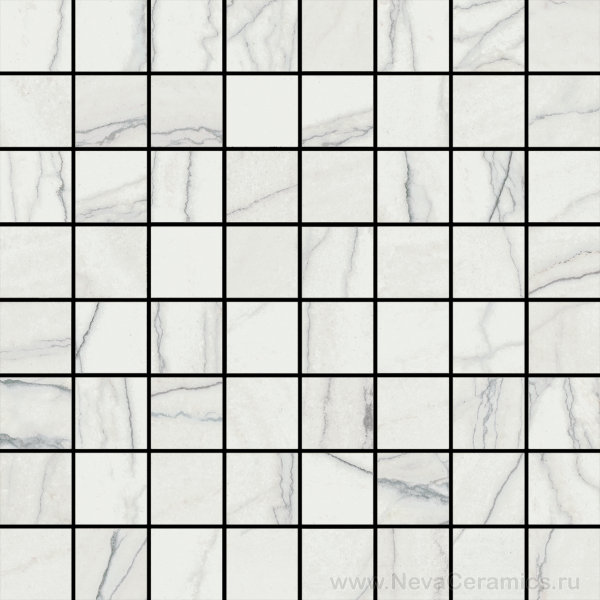 Фото плитки ITALON Charme Advance Floor Project : Italon Charme Advance Mosaico Platinum White Lux 29,2х29,2 Мозаика, 29.2x29.2 в интерьере