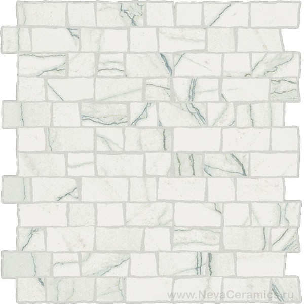 Фото плитки ITALON Charme Advance Floor Project : Italon Charme Advance Mosaico Platinum White Raw. 30х30 Мозаика, 30x30 в интерьере