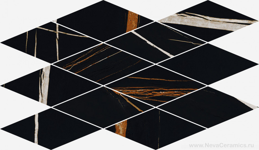 Фото плитки ITALON Charme Deluxe Floor Project : Italon Charme Deluxe Diamond Sahara Noir 28х48 Декор, 48x28 в интерьере