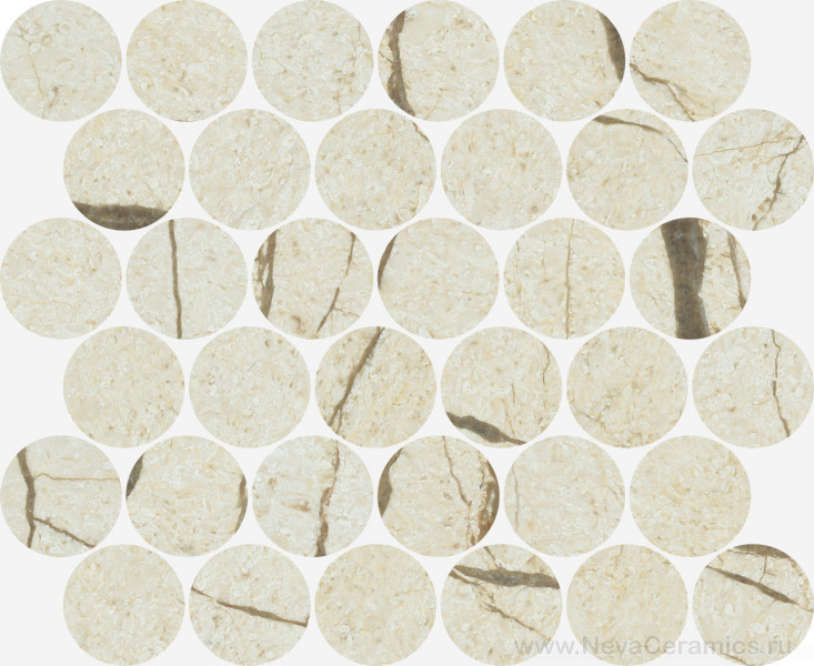 Фото плитки ITALON Charme Deluxe Wall Project : Italon Charme Deluxe Lounge Mosaico Crema River 26,2х26,2 Мозаика, 30.2x26.2 в интерьере