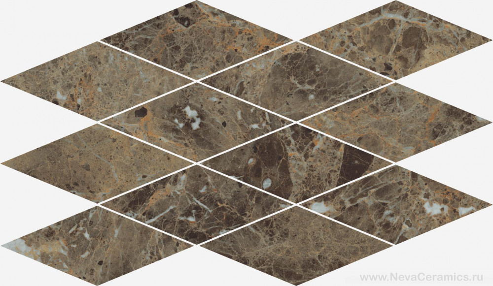 Фото плитки ITALON Charme Deluxe Floor Project : Italon Charme Deluxe Diamond Emperador Dark 28х48 Декор, 48x28 в интерьере