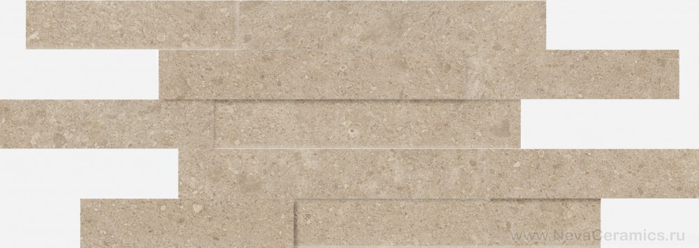 Фото плитки ITALON Genesis : Italon Genesis Brick 3D Venus Cream 28х78 Декор, 78x28 в интерьере