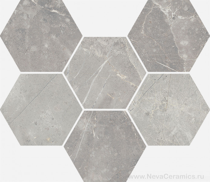Фото плитки ITALON Charme Evo Floor Project : Italon Charme Evo Mosaico Hexagon Imperiale 25х29 Мозаика, 29x25 в интерьере