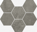 Фото товара Italon Terraviva Mosaico Hexagon Dark 25х29 Мозаика