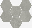 Фото товара Italon Terraviva Mosaico Hexagon Grey 25х29 Мозаика