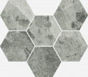 Фото товара Italon Charme Extra Hexagon Mosaico Silver 25х29 Мозаика