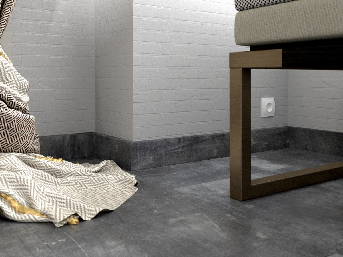 Плинтус МДФ FineFloor Stone FF-1540/1440 Камень Детройт