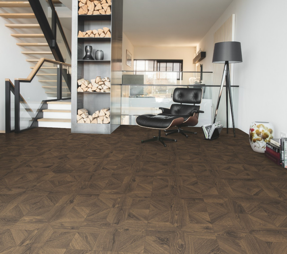 Ламинат Quick Step Impressive Patterns Ultra 12/33 (IPU4145) Дуб кофейный брашированный