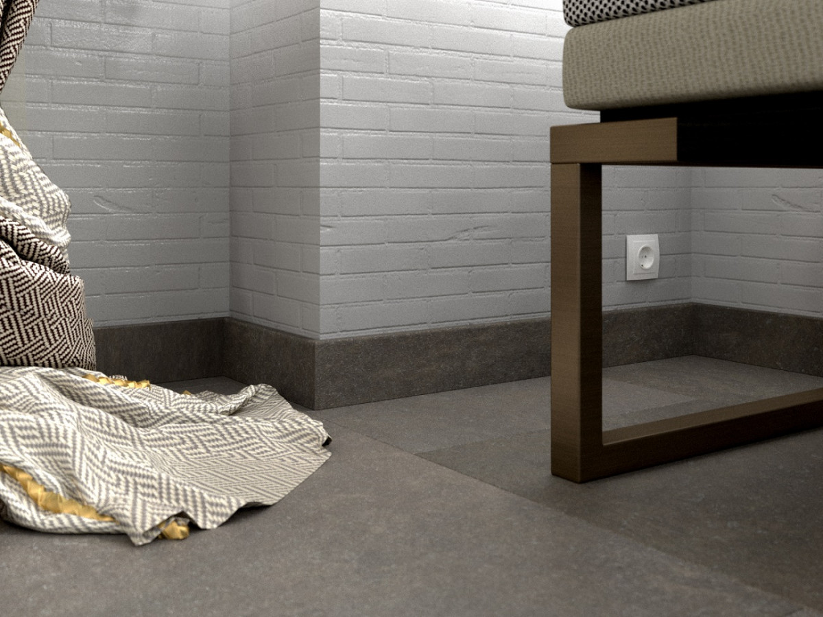 Плинтус МДФ FineFloor Stone FF-1599/1499 Камень Де Анжони