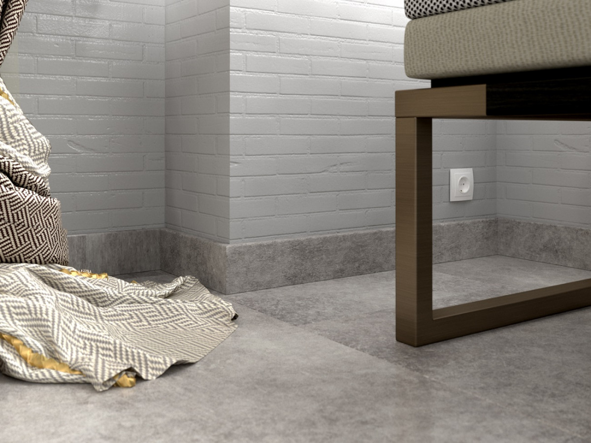 Плинтус МДФ FineFloor Stone FF-1559/1459 Камень Шато Де Лош