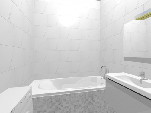 Серебристо-серые тона в ванной — монохромная элегантность