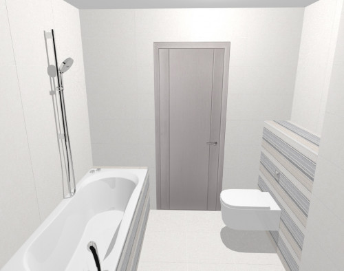 Серый и белый: современный светлый стиль в ванной