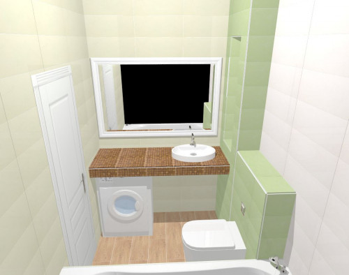 Экостиль в интерьере ванной: белый, оливковый, зеленый и бамбук