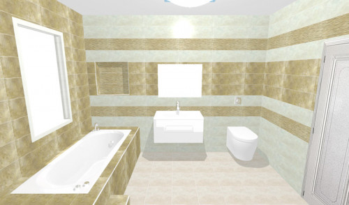 Дизайн ванной комнаты в бежевых тонах