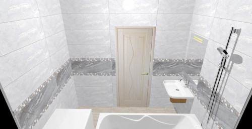 Переливы серого в интерьере ванной комнаты: монохромная красота