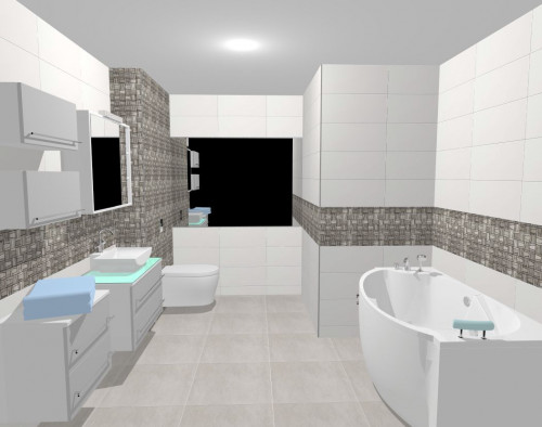 Светлая ванная комната в стиле минимализма