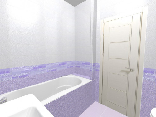 Лавандовый и белый в интерьере ванной: стильно, легко и изысканно