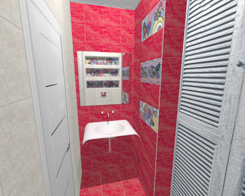 Красно-белый туалет: самое популярное помещение в квартире
