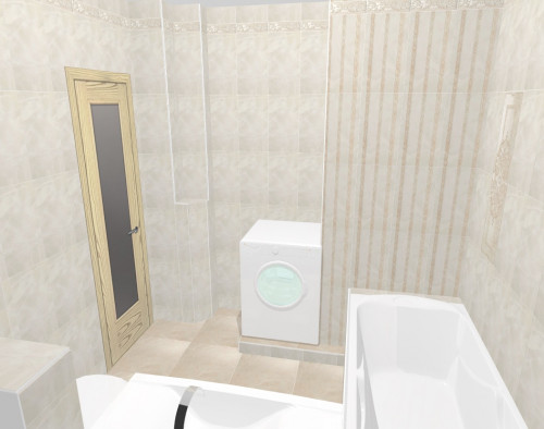 Светлая ванная в бело-бежевых тонах: классика + винтаж