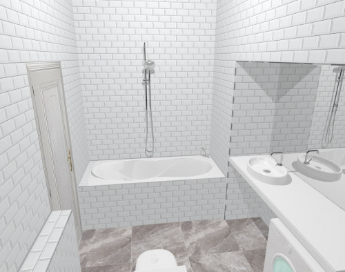 Белая ванная комната: лаконично, просто, элегантно