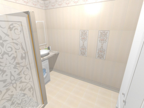 Персиково-кремовая роскошь: классический стиль в ванной комнате