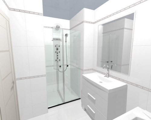 Белая ванная комната: как это выглядит в керамической плитке Imola Anthea