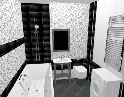 Черно-белые Contrasti или как выглядит современная ванная